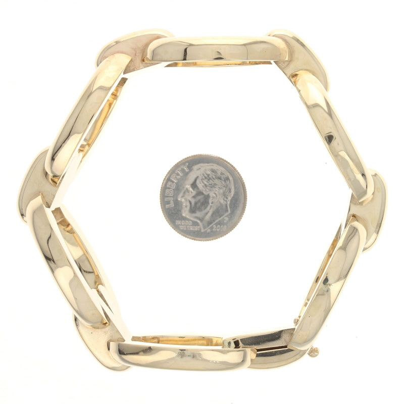 Circle Link Bracelet Yellow Gold