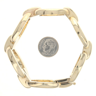 Circle Link Bracelet Yellow Gold