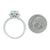1.13ct Aquamarine & Diamond Ring White Gold