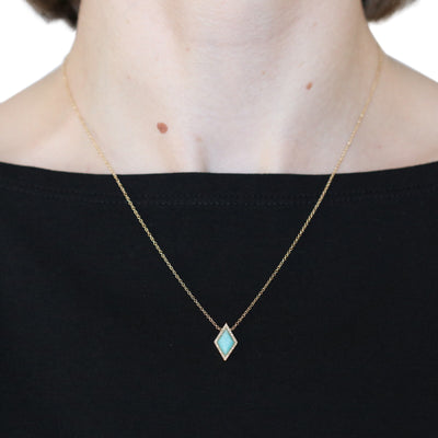 Amazonite & Diamond Necklace