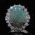 8.29ctw Opal Diamonds Ring Platinum
