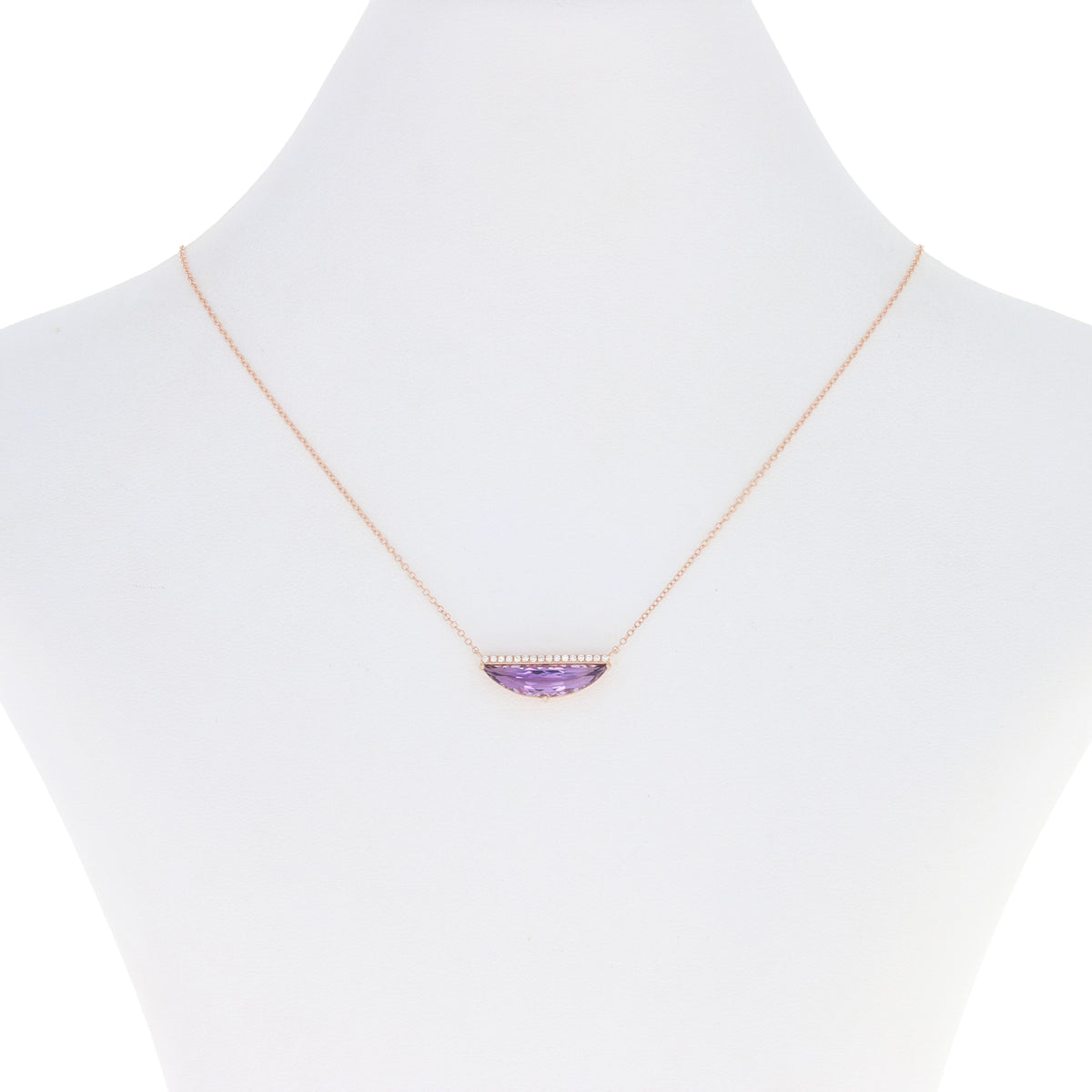 Amethyst & Diamond Necklace 2.59ctw