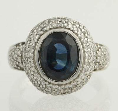Sapphire & Diamond Cocktail Ring 5.80ctw