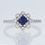 NEW Sapphire & Diamond Ring - 14k White Gold September .71ctw