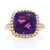 6.59ct Amethyst & Diamond Ring Yellow Gold