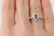 Sapphire & Diamond Halo Ring  .88ctw