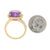 6.59ct Amethyst & Diamond Ring Yellow Gold