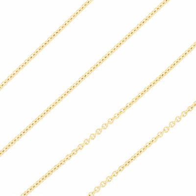 Yellow Gold Cable Chain Necklace 20" - 14k