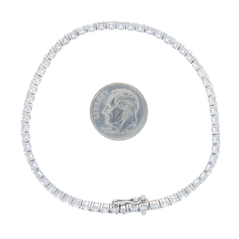 4.19ctw Diamond Bracelet White Gold