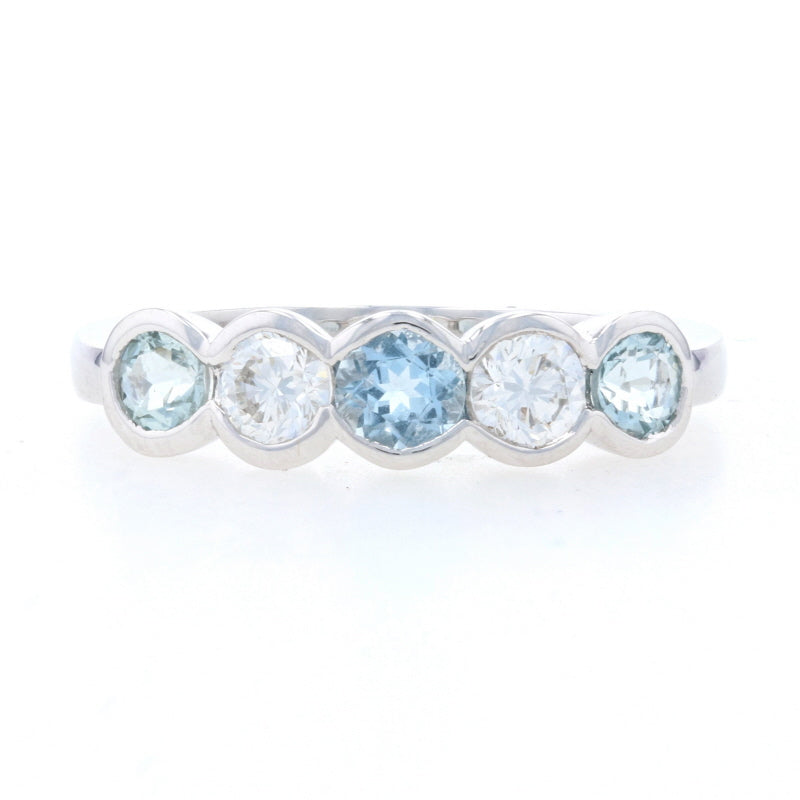 .50ctw Aquamarine & Diamond Ring White Gold