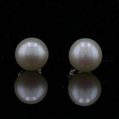Freshwater Pearl Earrings White Gold