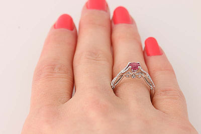Ruby & Diamond Ring  .81ctw