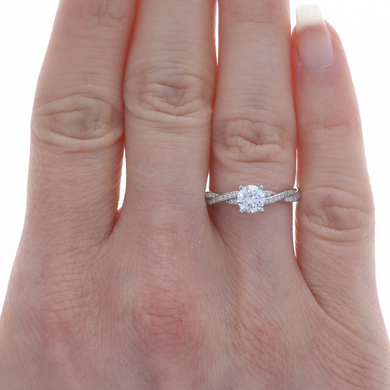 .25ctw Cubic Zirconia and Diamond Ring White Gold