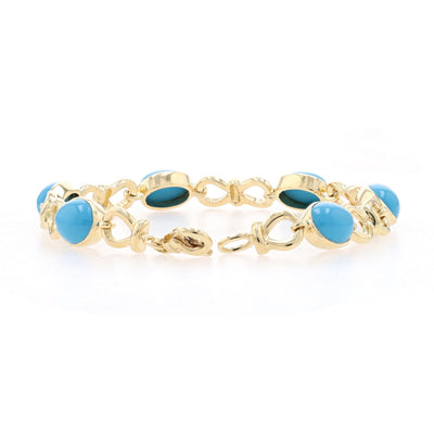 Turquoise Bracelet Yellow Gold