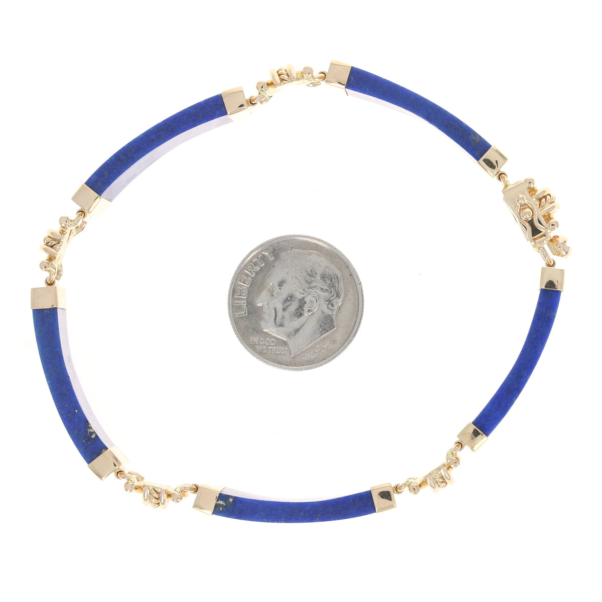 Lapis Lazuli Bracelet Yellow Gold