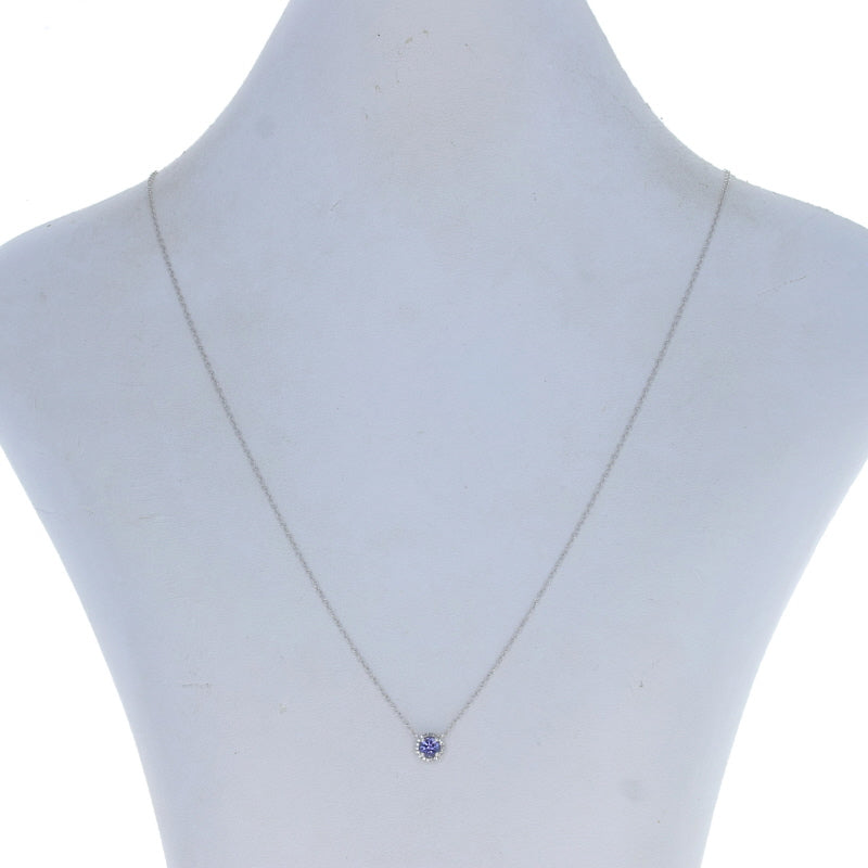 .31ct Tanzanite & Diamond Necklace White Gold