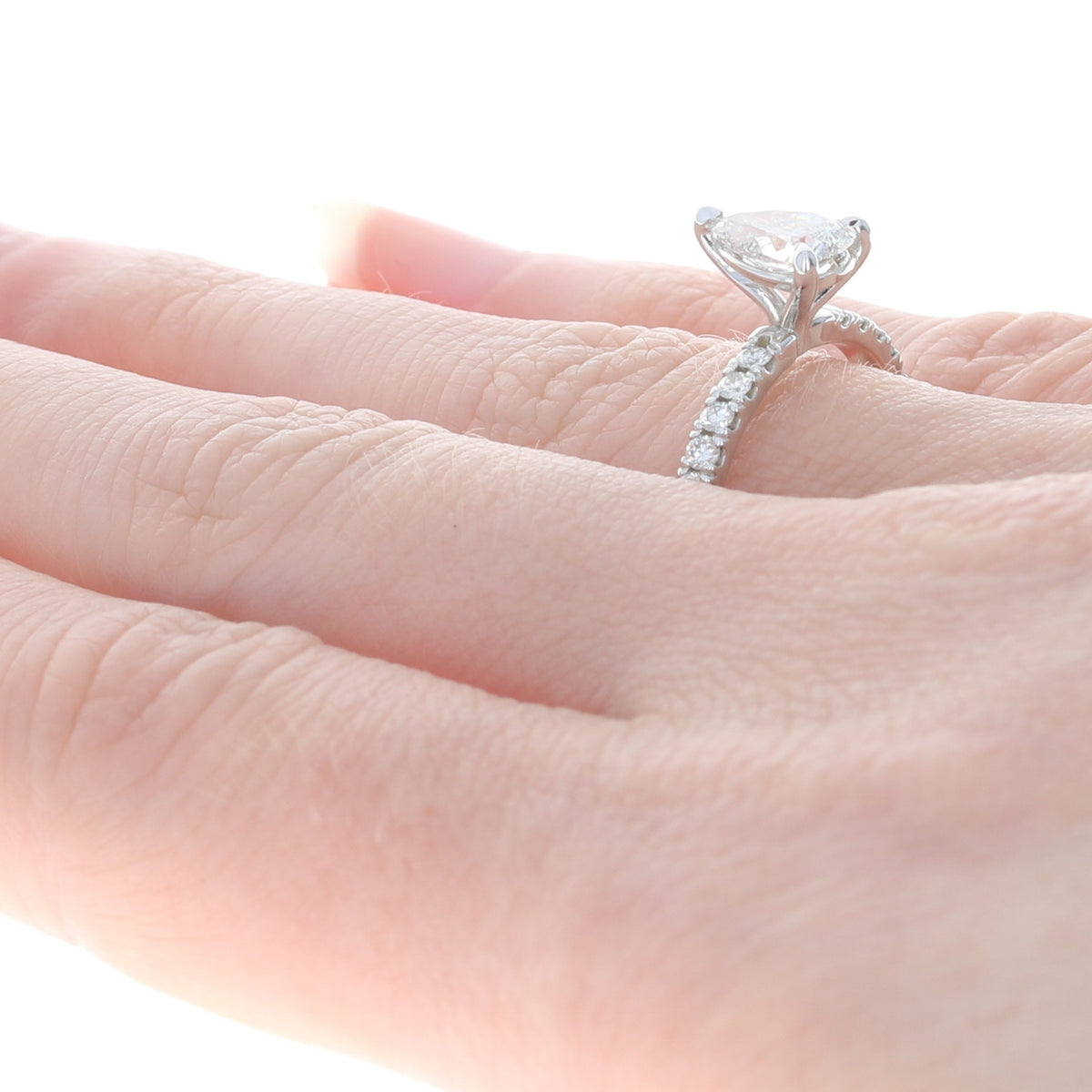 1.32ctw Diamond Engagement Ring White Gold