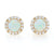 .70ctw Opal & Diamond Earrings Yellow Gold