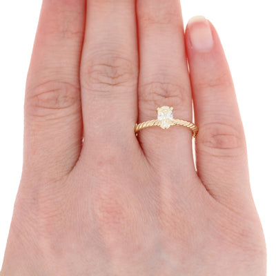 Oval Cut Diamond Engagement Ring 0.62ct
