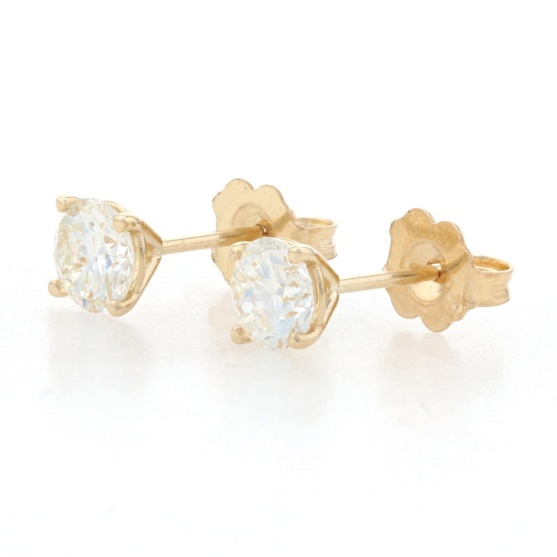 1.02ctw Diamond Earrings Yellow Gold