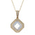2.98ct Quartz & Diamond Necklace Yellow Gold