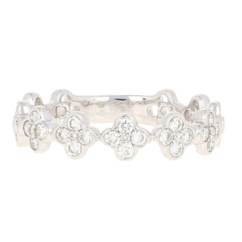 Floral Diamond Band Ring .34ctw