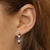 3.98ctw Sapphire & Diamond Earrings White Gold