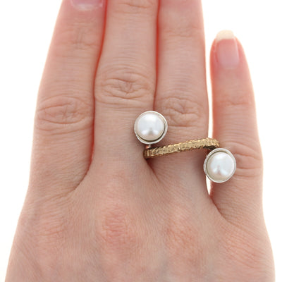 Bora Ring Cultured Pearls Sterling Silver Ring