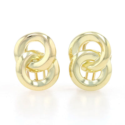 Circle Link Earrings Yellow Gold