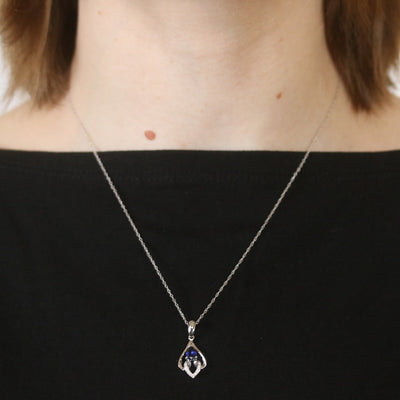 .53ct Sapphire & Diamond Necklace White Gold
