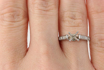 Semi-Mount Engagement Ring & Wedding Band .55ctw