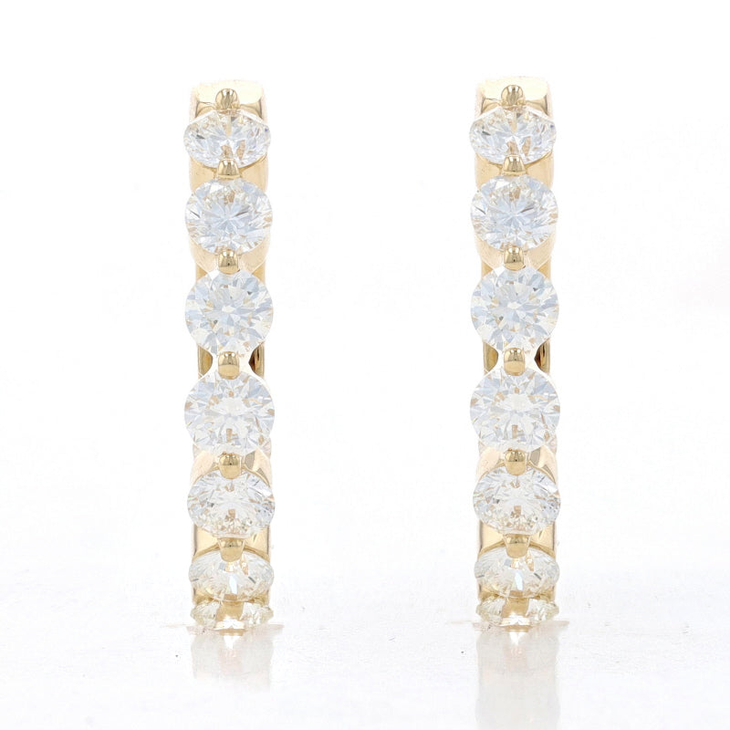 2.07ctw Diamond Earrings Yellow Gold