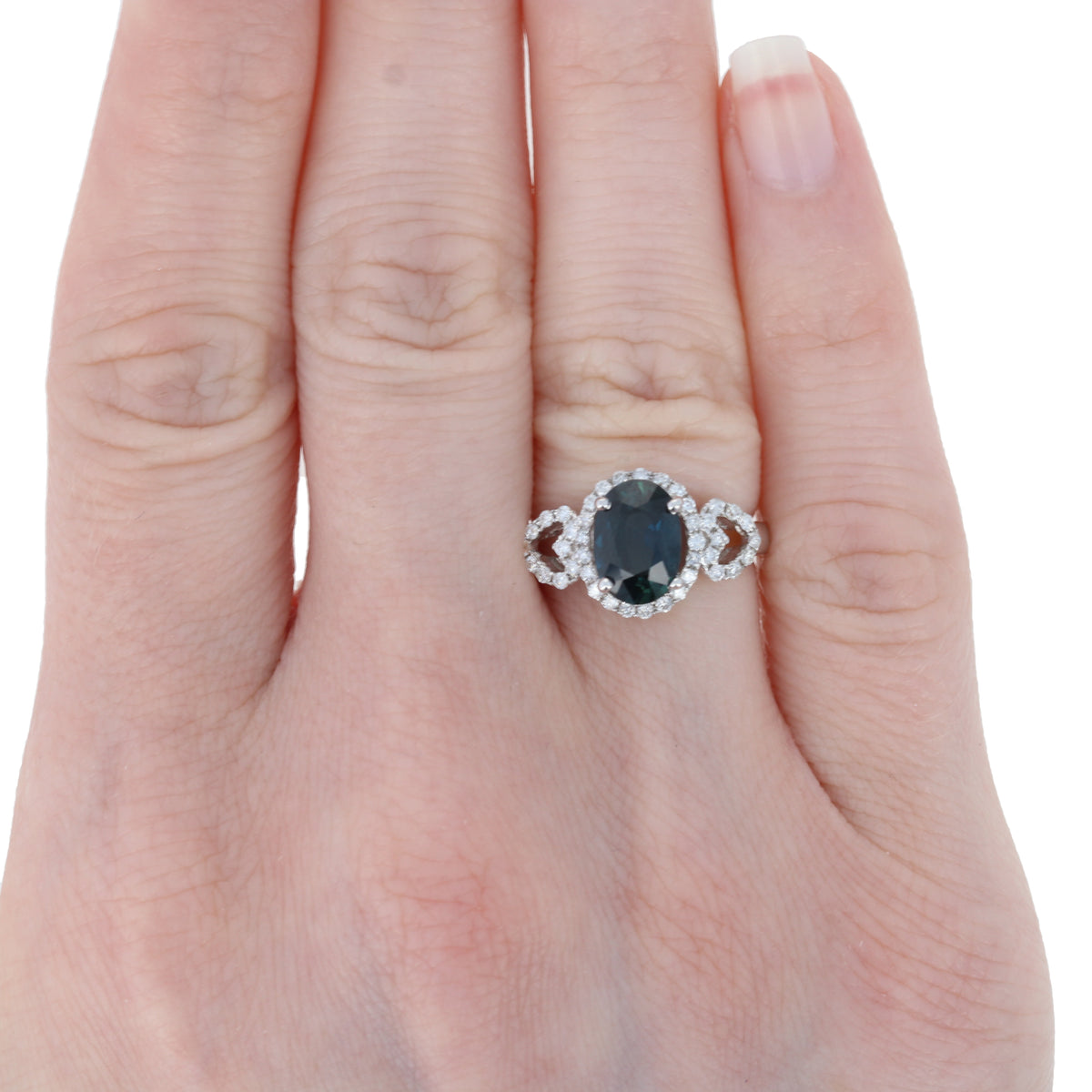 2.10ct Sapphire & Diamond Ring