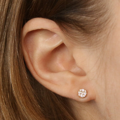 .25ctw Diamond Earrings Yellow Gold