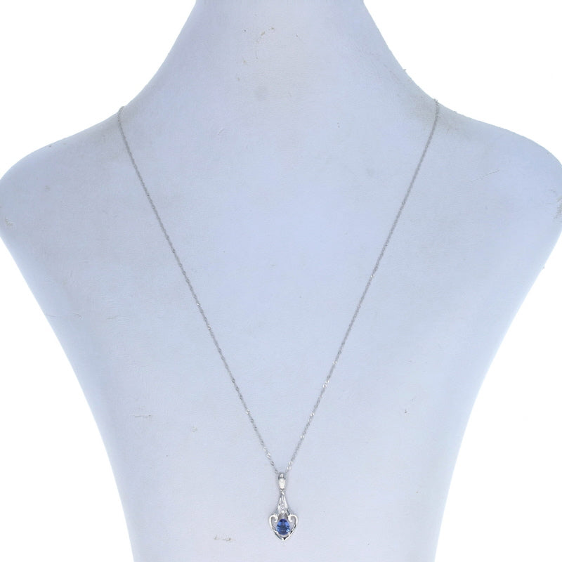 .54ct Sapphire & Diamond Necklace White Gold