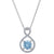 .98ct Aquamarine & Diamond Pendant Necklace White Gold