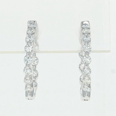 Inside-Out Diamond Hoop Earrings  1.03ctw