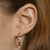 1.25ctw Ruby & Diamond Earrings Yellow Gold
