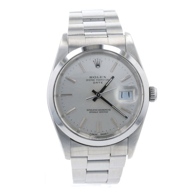 Rolex Oyster Perpetual Date Men's Wristwatch 15000 Stainless Automatic 1Yr Wnty