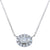 .75ctw Diamond Halo Necklace White Gold