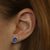 2.22ctw Sapphire & Diamond Earrings White Gold