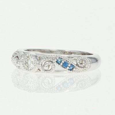 Diamond & Sapphire Ring  .32ctw