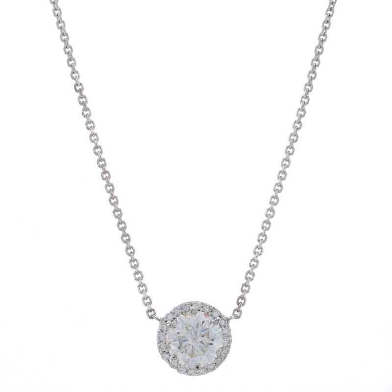1.07ctw Diamond and Diamond Pendant Necklace White Gold