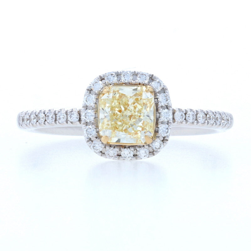 .79ct Fancy Yellow Diamond Ring White Gold