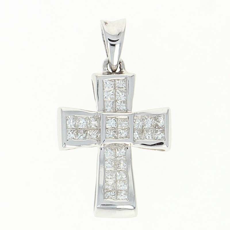 Composite Diamond Cross Pendant .69ctw