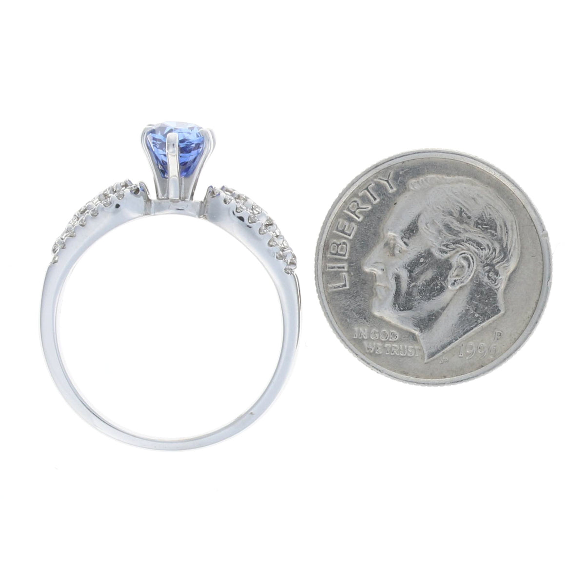 Pear Sapphire & Diamond Engagement Ring 1.23ctw
