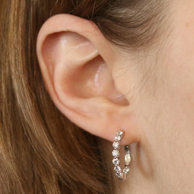 1.03ctw Diamond Earrings White Gold
