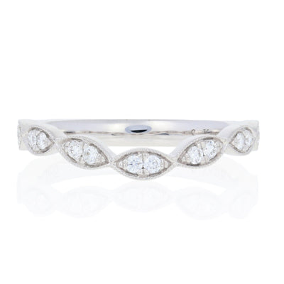 Diamond Contoured Wedding Band