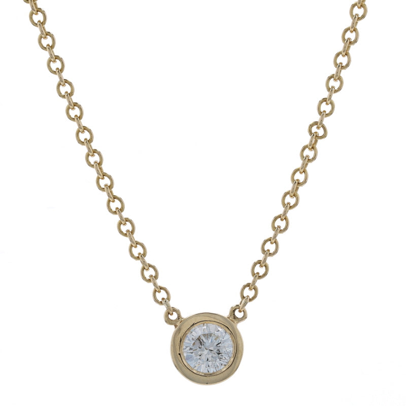 .35ct Diamond Pendant Necklace Yellow Gold