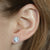 2.67ctw Blue Zircon & Diamond Earrings White Gold